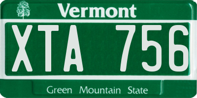 VT license plate XTA756