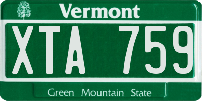 VT license plate XTA759