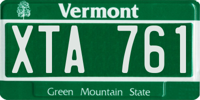 VT license plate XTA761
