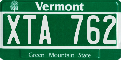 VT license plate XTA762