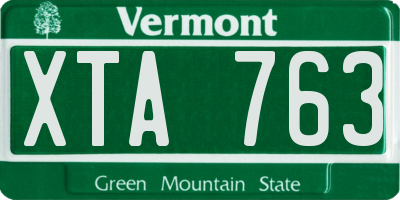 VT license plate XTA763