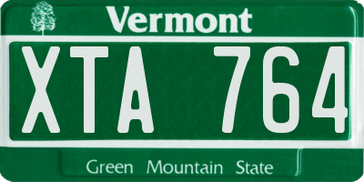 VT license plate XTA764
