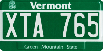 VT license plate XTA765