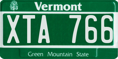 VT license plate XTA766