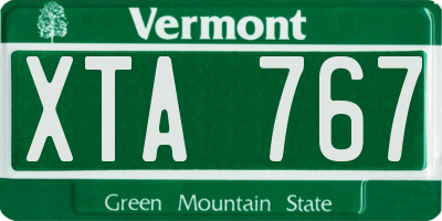VT license plate XTA767