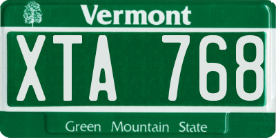 VT license plate XTA768