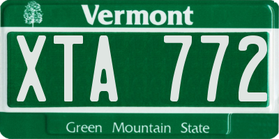 VT license plate XTA772