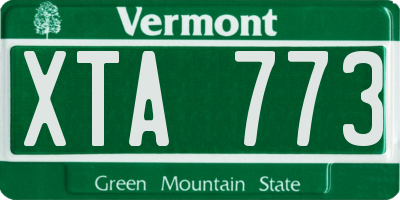 VT license plate XTA773