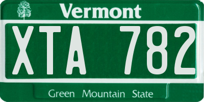 VT license plate XTA782