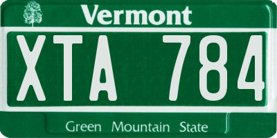 VT license plate XTA784