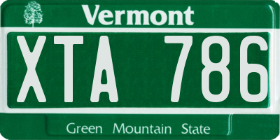 VT license plate XTA786