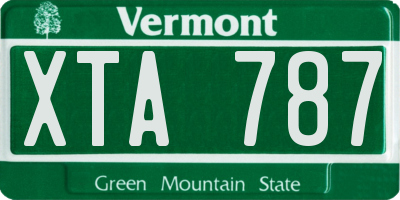 VT license plate XTA787