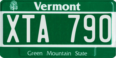 VT license plate XTA790