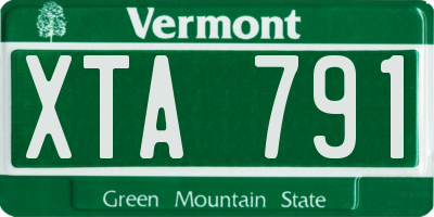 VT license plate XTA791