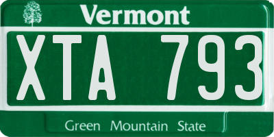 VT license plate XTA793