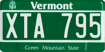 VT license plate XTA795