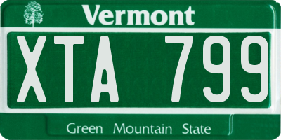 VT license plate XTA799