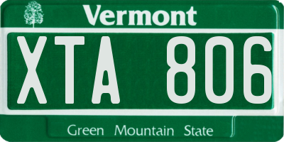 VT license plate XTA806