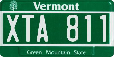 VT license plate XTA811