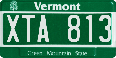 VT license plate XTA813