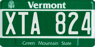 VT license plate XTA824
