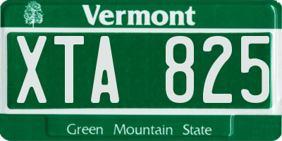 VT license plate XTA825