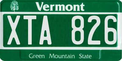 VT license plate XTA826