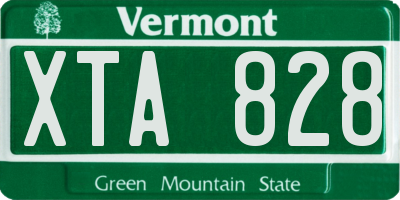 VT license plate XTA828