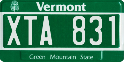 VT license plate XTA831