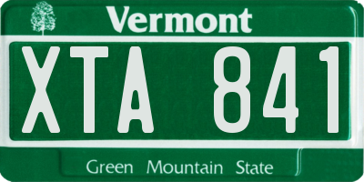 VT license plate XTA841