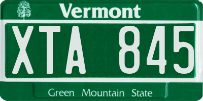 VT license plate XTA845
