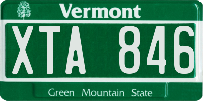 VT license plate XTA846