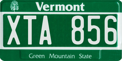 VT license plate XTA856