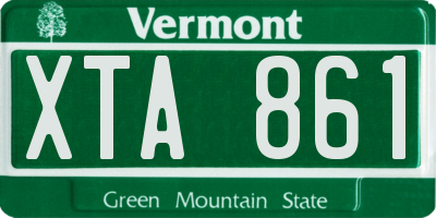 VT license plate XTA861