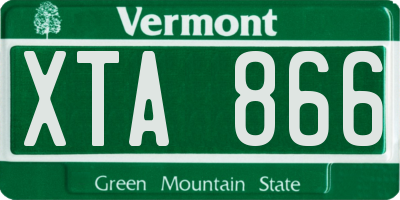 VT license plate XTA866