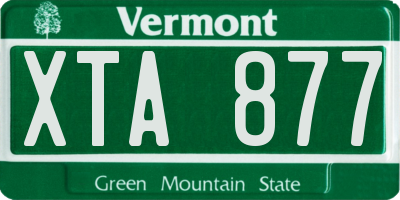 VT license plate XTA877