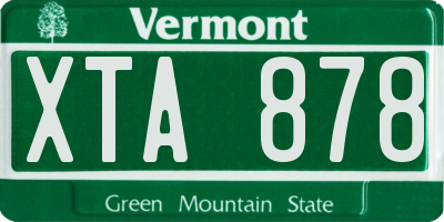 VT license plate XTA878