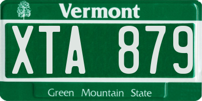 VT license plate XTA879