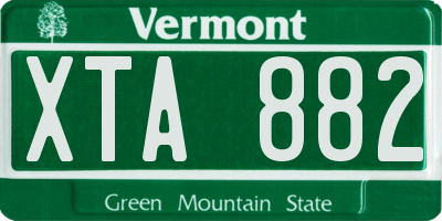 VT license plate XTA882