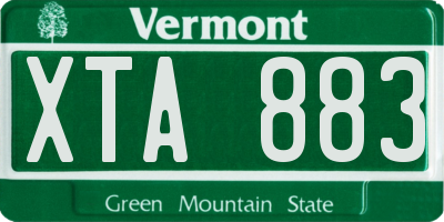 VT license plate XTA883