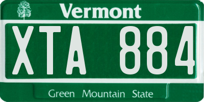 VT license plate XTA884