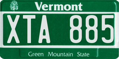 VT license plate XTA885