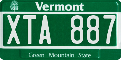 VT license plate XTA887