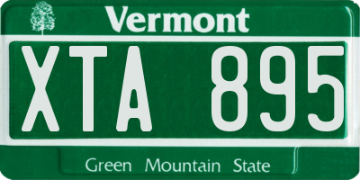 VT license plate XTA895