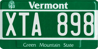 VT license plate XTA898