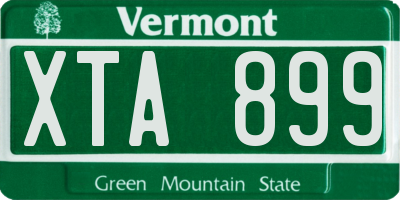 VT license plate XTA899