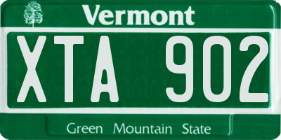VT license plate XTA902