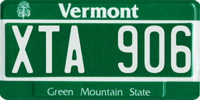 VT license plate XTA906