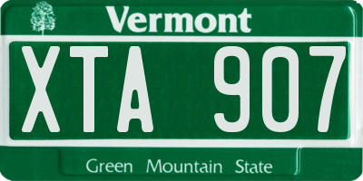 VT license plate XTA907