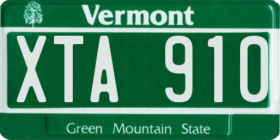 VT license plate XTA910